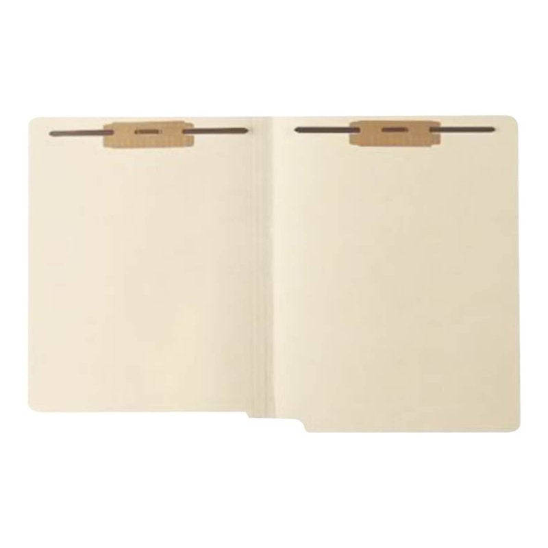 Heavy-Duty Manila End Tab File Folders with Fasteners - Letter Size, 50 Pack