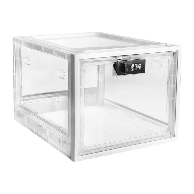 Lockable Medication Storage Box with Combination Lock and Ventilation - Large Plastic Organizer