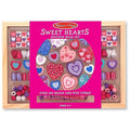 Wooden Bead Jewelry Making Kit with Heart-Shaped Beads & Cords for Kids