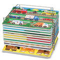 Puzzle Storage Rack for Up to 12 Puzzles - Wire Organizer for Kids & Kids Rooms