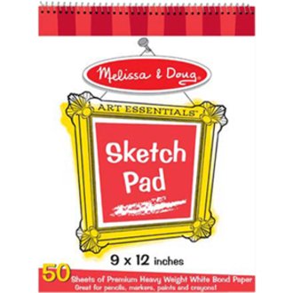 Melissa & Doug 50-Page Spiral Sketch Pad - 9x12 Professional Art Paper