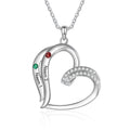 Personalized Brass Family Necklace for Women with Birthstones & Names