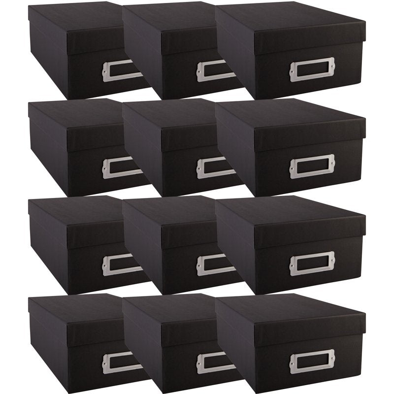 Memory Storage Boxes for Photos, Keepsakes, DVDs & CDs - Bulk 12 Pack