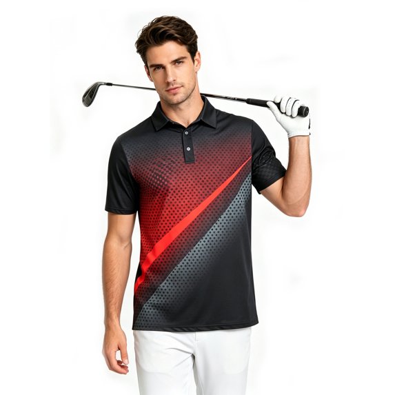 Men's Golf Polo Shirts Short Sleeve Active Performance Athletic T-Shirts