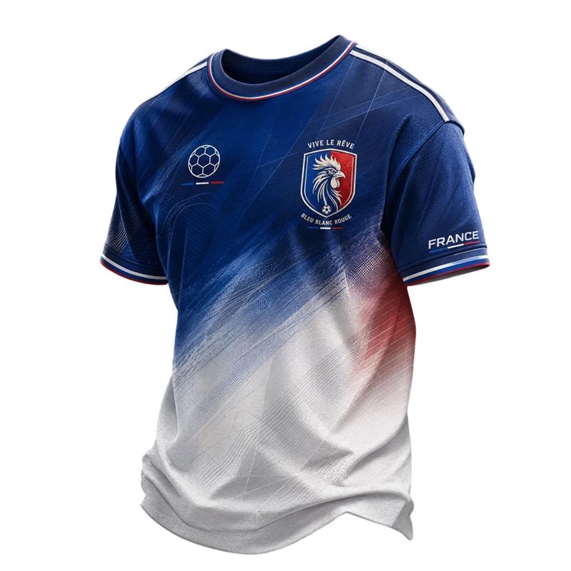 France National Team Soccer Jersey for Men 2026 - White, 3XL - Offaod