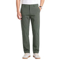 Men's Casual Stretch Work Pants with Flex Waist - Flat Front Trousers