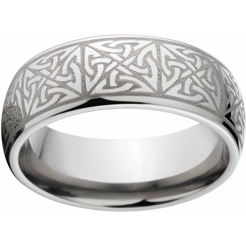 Men's 8mm Celtic Titanium Ring with Comfort Fit - Hypoallergenic & Wear-Resistant