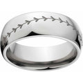 Men's 8mm Titanium Baseball Ring - Hypoallergenic Comfort Fit Band