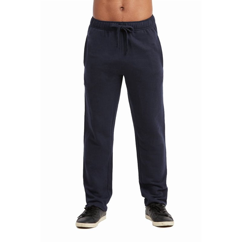 Men's Active Lounge Sweatpants with Pockets - Open Bottom Terry Style