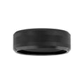 Men's Beveled Satin Center Tungsten Wedding Band - Durable Modern Men's Ring