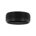 Men's Tungsten Wedding Band 9mm Grooved Step Edge Black Finish Durable Ring