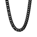 Men's Black Stainless Steel Curb Chain Necklace 22 Inch - Heavy Duty Jewelry