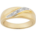 Men's Diamond Accent 14K Gold Over Sterling Silver Wedding Band