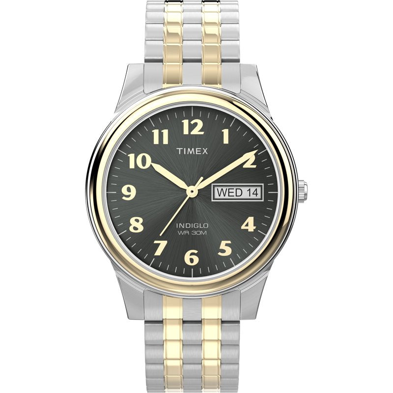 Men's Two Tone Dress Watch Band - Stretch Expansion Strap