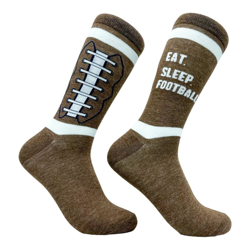 Men's Football Socks 4-Pack - Funny Pigskin & Game Day Designs - Crew Socks