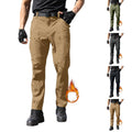 Men's Fleece Lined Tactical Cargo Pants - Waterproof Insulated Work Pants