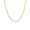 Men's Gold-Tone Stainless Steel Figaro Chain Necklace 18-24 Inches
