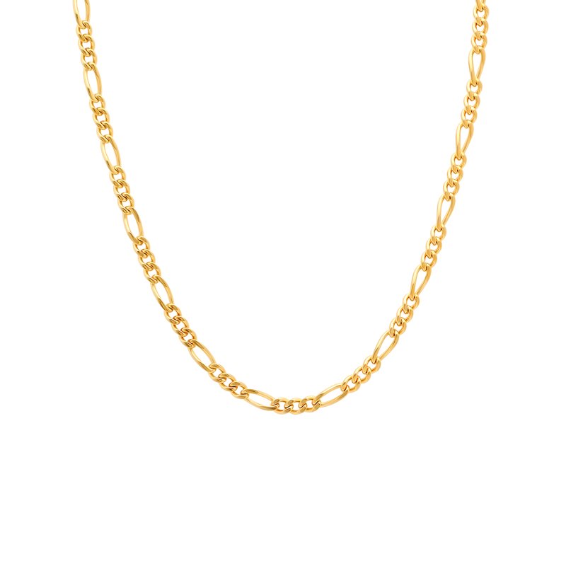 Men's Stainless Steel Figaro Chain Necklace 24 Inch Light Weight Jewelry