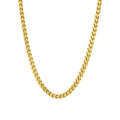 Men's Gold-Tone Stainless Steel Franco Chain Necklace 3mm - Multiple Lengths & Colors