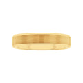 Men's Gold-Tone Tungsten Wedding Band 5MM Beveled Edge Durable Ring