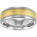 Men's Stainless Steel Wedding Band - Two-Tone Guardian Ring