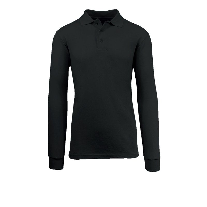 Men's Long Sleeve Polo Shirts - Breathable Cotton Blend, Tailored Fit