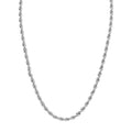 Men's Silver-Tone Stainless Steel Rope Chain Necklace 22 Inch