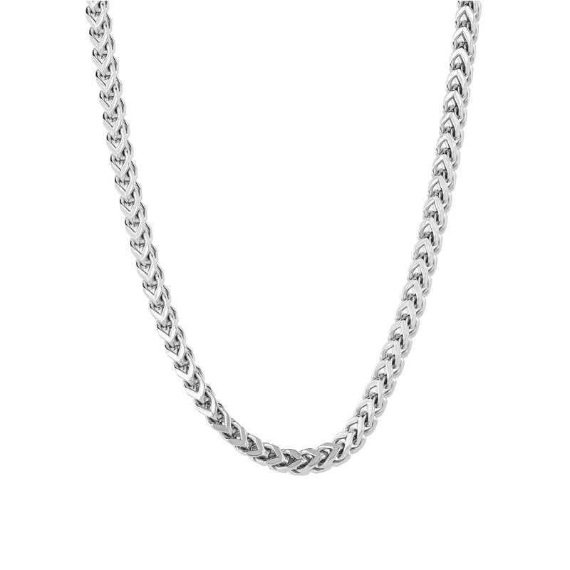 Men's Silver-Tone Stainless Steel Franco Chain Necklace 20 Inches