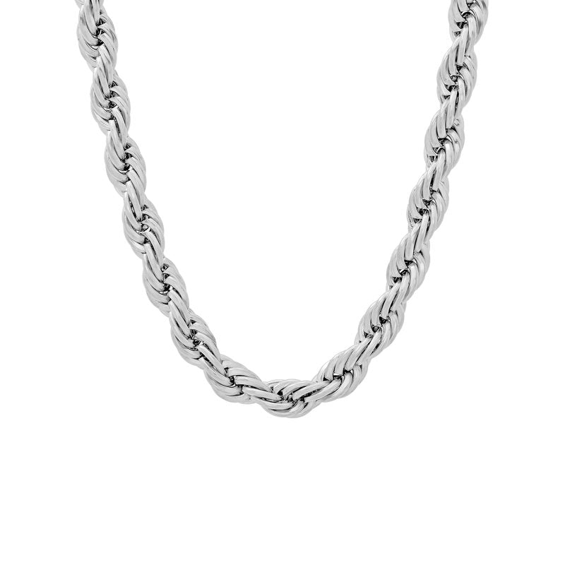 Men's Stainless Steel Rope Chain Necklace 22 Inch - Durable & Stylish Jewelry