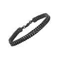 Men's Black Stainless Steel Cubic Zirconia Bracelet - Modern Men’s Jewelry