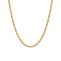 Men's Stainless Steel Gold-Tone 18-Inch Flat Curb Chain Necklace - Unisex Jewelry