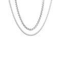 Men's Stainless Steel Chain Set of 2 Rounded Box Chains - Believe by Brilliance