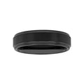 Men's Tungsten 6mm Satin & High-Polish Grooved Wedding Band - Durable Men’s Ring