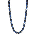 Men's Two-Tone Stainless Steel H-Link Chain Necklace 24 Inches - Modern Jewelry