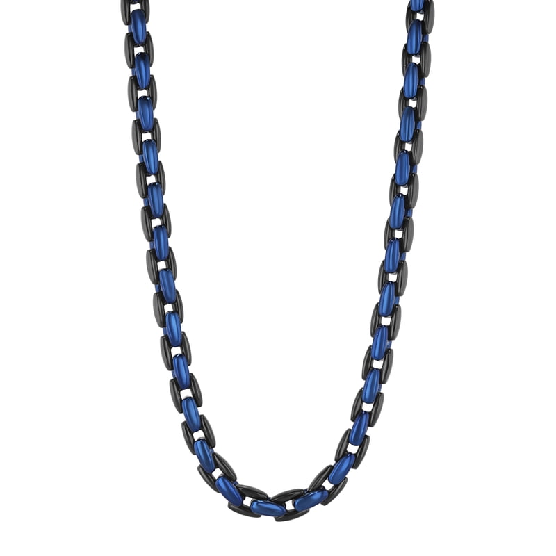 Men's Stainless Steel H-Link Chain Necklace 24 Inches Multiple Colors