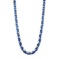 Men's Stainless Steel H-Link Chain Necklace 24 Inch - Multiple Colors