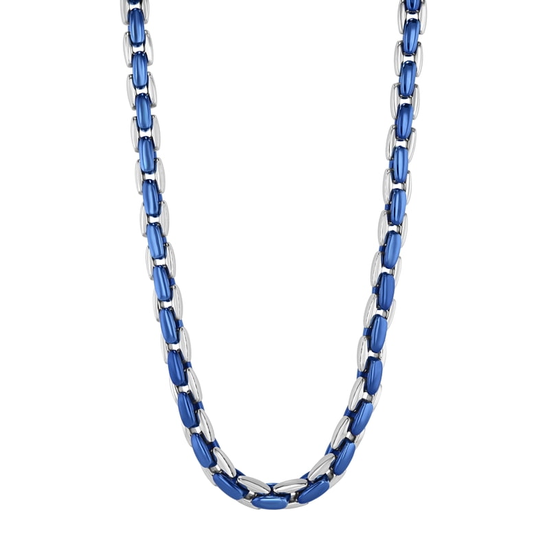 Men's Stainless Steel H-Link Chain Necklace 24 Inch - Multiple Colors