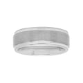 Men's Tungsten Wedding Band 8MM Comfort Fit Step Edge Durable Ring