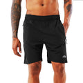Men's Workout Running Shorts with Zip Pockets - Breathable Quick Dry Fitness Gym Shorts