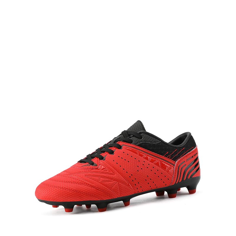 Mens Cleats Football Soccer Shoes - Dream Pairs, Red/Black, Variation 11