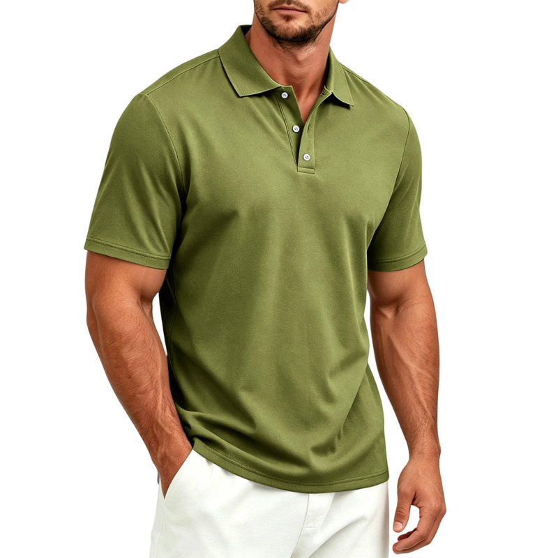 Men's Performance Golf Polo Shirt Moisture Wicking Casual Short Sleeve