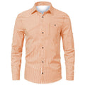 Men's Plaid Long Sleeve Button-Down Shirt - Breathable Summer Clothing