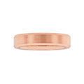 Mens Rose-Tone Tungsten Wedding Band - Comfort Fit Beveled 5mm Ring