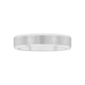 Men's Tungsten Wedding Band 5mm Beveled Comfort Fit Silver-Tone Ring