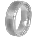 Men's Tungsten Wedding Band 8mm Satin and Polish Finish Durable Ring