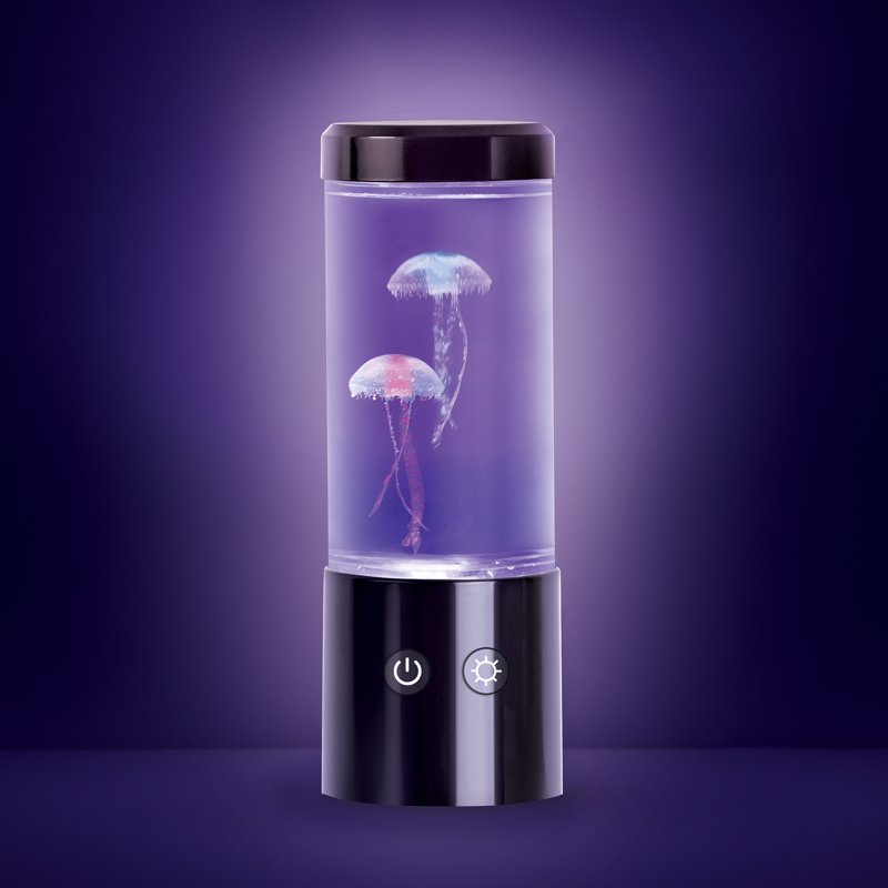 Jellyfish Night Light Lamp with Multicolor LEDs - 9 Inch USB Powered Relaxing Decor