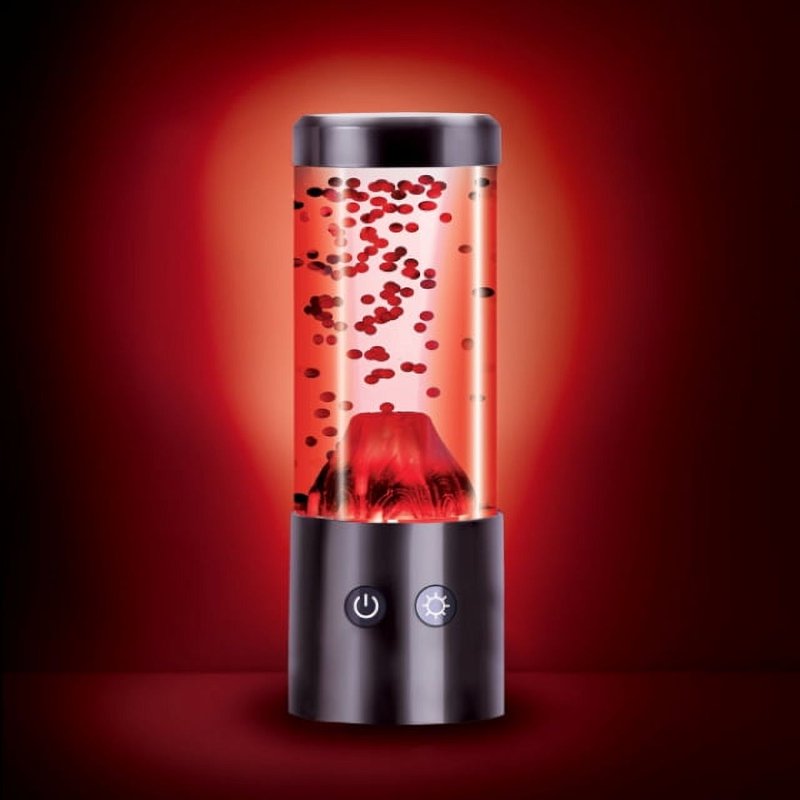 RGB Volcano LED Mood Night Light - USB Powered, Motion Simulation
