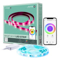 16ft Wi-Fi RGB LED Strip Lights - Dimmable, Weatherproof Smart Lighting Kit