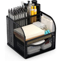 Mesh Desk Organizer with Drawer and Compartments for Office & Home