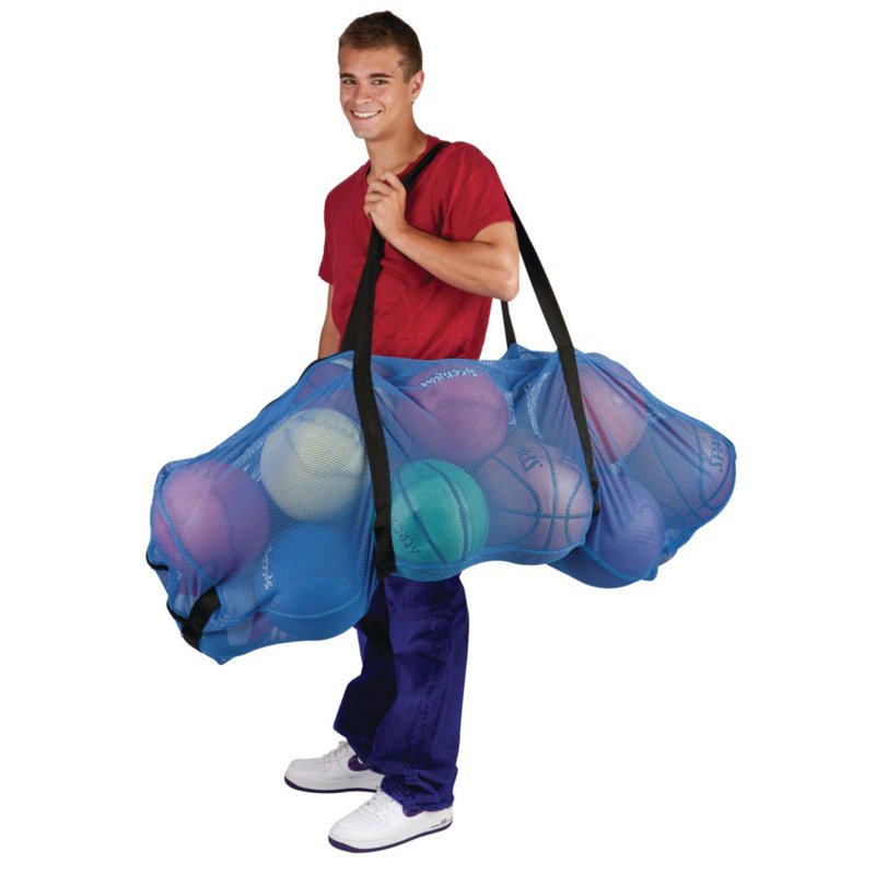 Mesh Hockey Equipment Bag - Large Sports Gear Organizer with Shoulder Strap